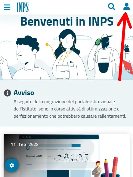 1 da Sito Inps telefono - vai sul sito e fai l'accesso