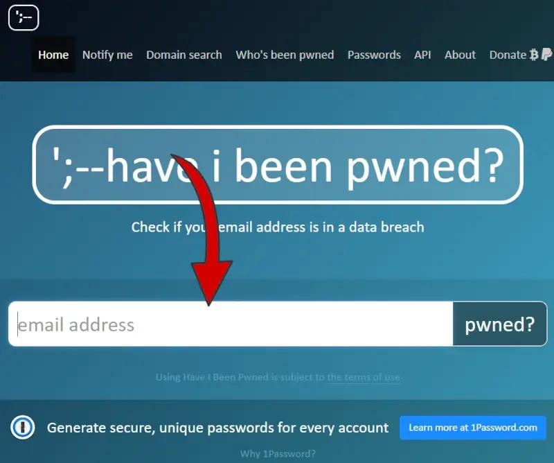 Usa have i been pwned per verificare se la tua mail è compromessa