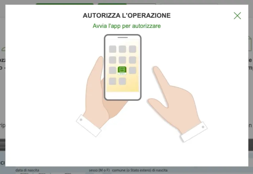 Per completare il pagamento devi autorizzare l'operazione con le modalità impostate su Sanpaolo.