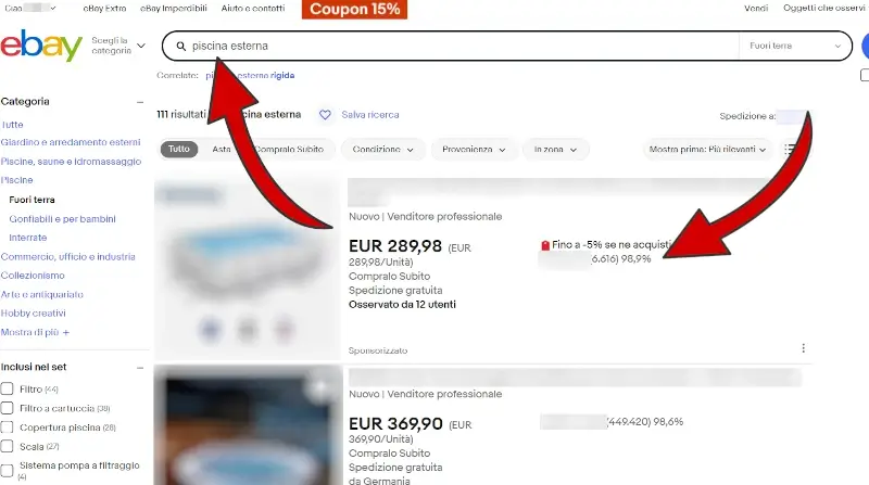 14 iscrizione da Pc - effettua la ricerca su ebay scrivendo il termine nella barra