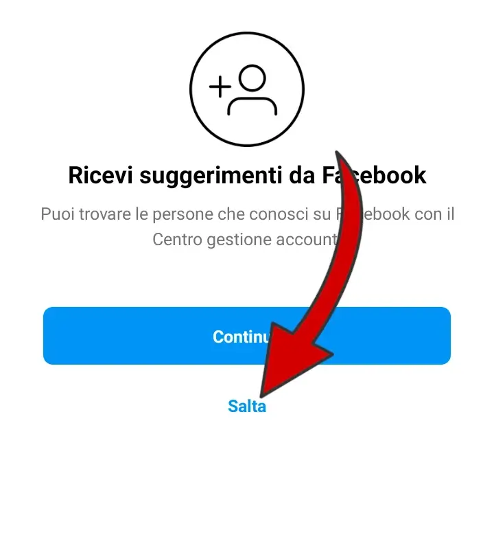 Puoi ricevere suggerimenti di amicizia in base ai tuoi amici Facebook.