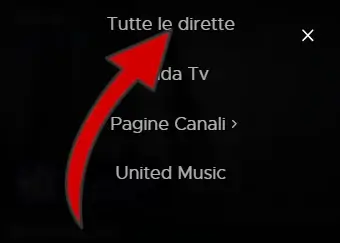 Clicca su tutte le dirette, per guardare i canali mediaset in onda