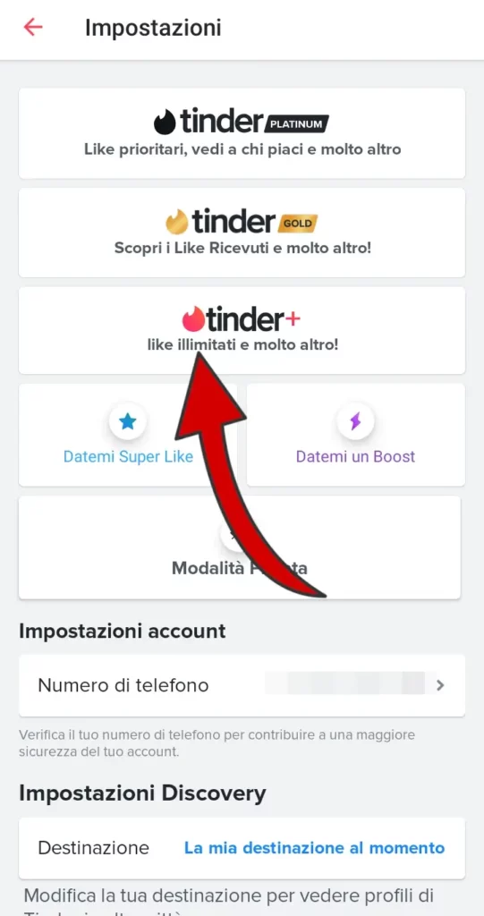 Ci sono vari tipi di abbonamento su Tinder, plus, gold, platinum, e alcuni servizi aggiuntivi a pagamento.