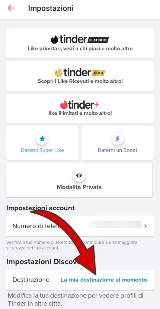 Puoi modificare le impostazioni per il discovery per affinare la ricerca.