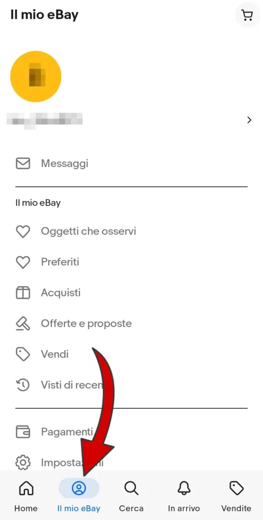 4 iscrizione da App - da il mio ebay puoi gestire ogni aspetto della tua esperienza