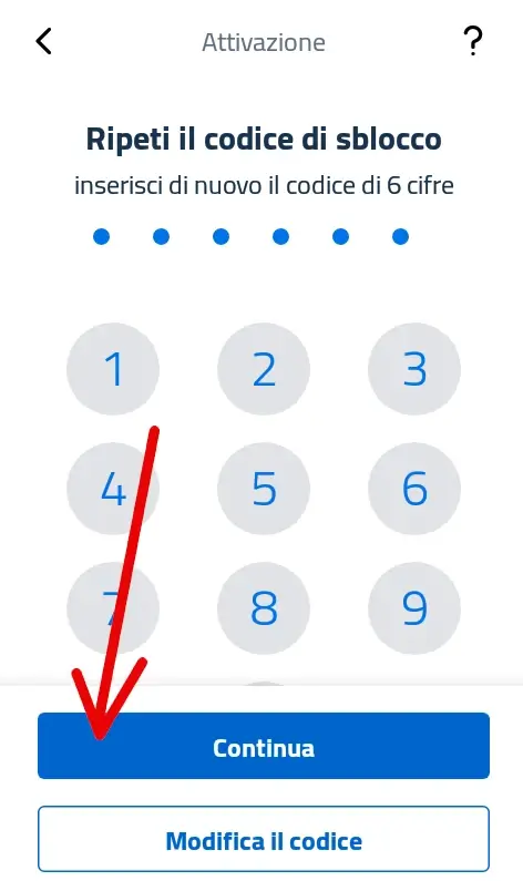 Inserisci un codice di sblocco per utilizzare l'app IO o usa il riconoscimento biometrico