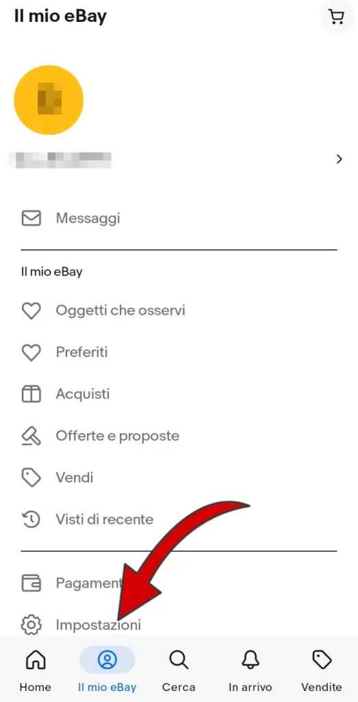 5 iscrizione da App - ad esempio puoi andare sulle impostazioni