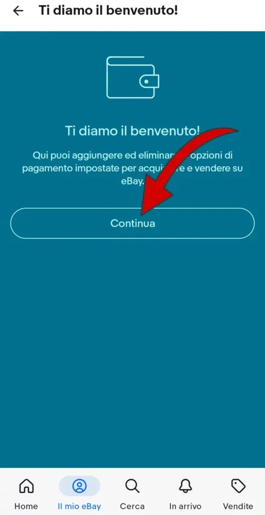 8 iscrizione da App - clicca su continua