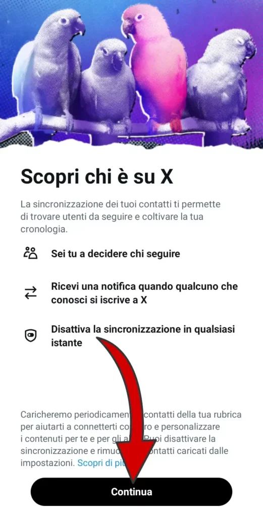 Puoi sincronizzare Twitter con la tua rubrica telefonica per trovarli su X.