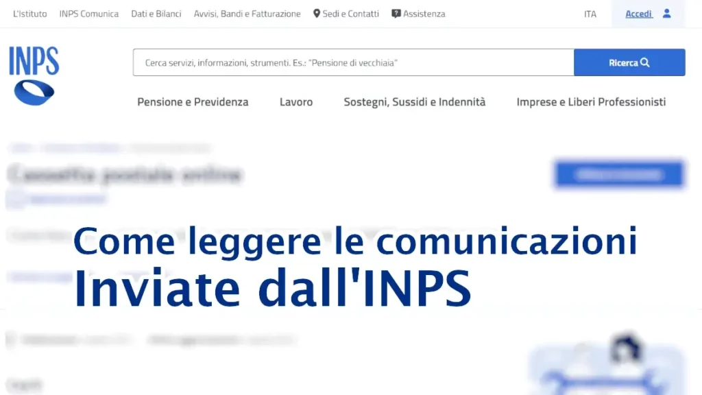 Come leggere le comunicazioni inviate dall'Inps