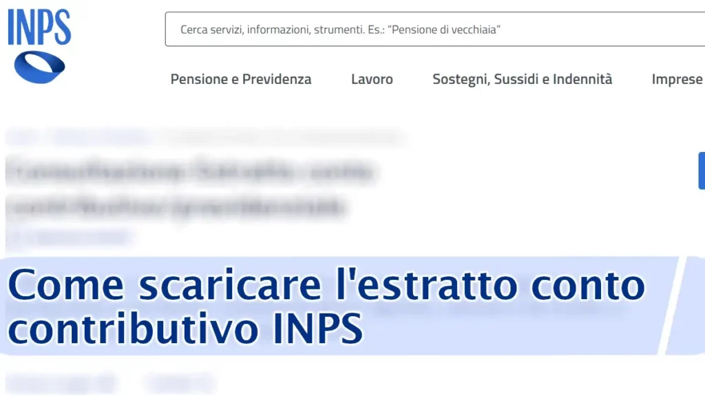 Come scaricare l'estratto contributivo inps