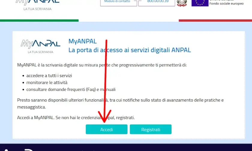 3 Come inviare la DID online - accedi al sito ANPAL