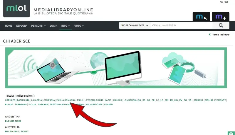 2 - per usare MLOL devi registrarti presso la biblioteca aderente più vicina