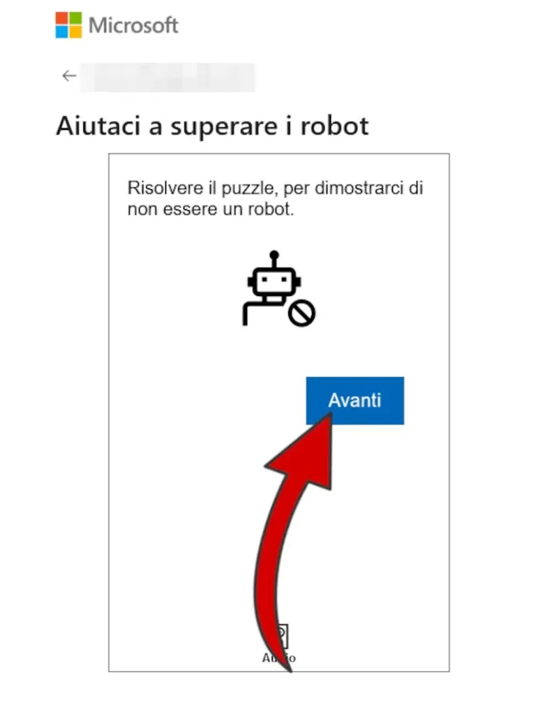 Devi completare la verifica di sicurezza per dimostrare di non essere un robot.