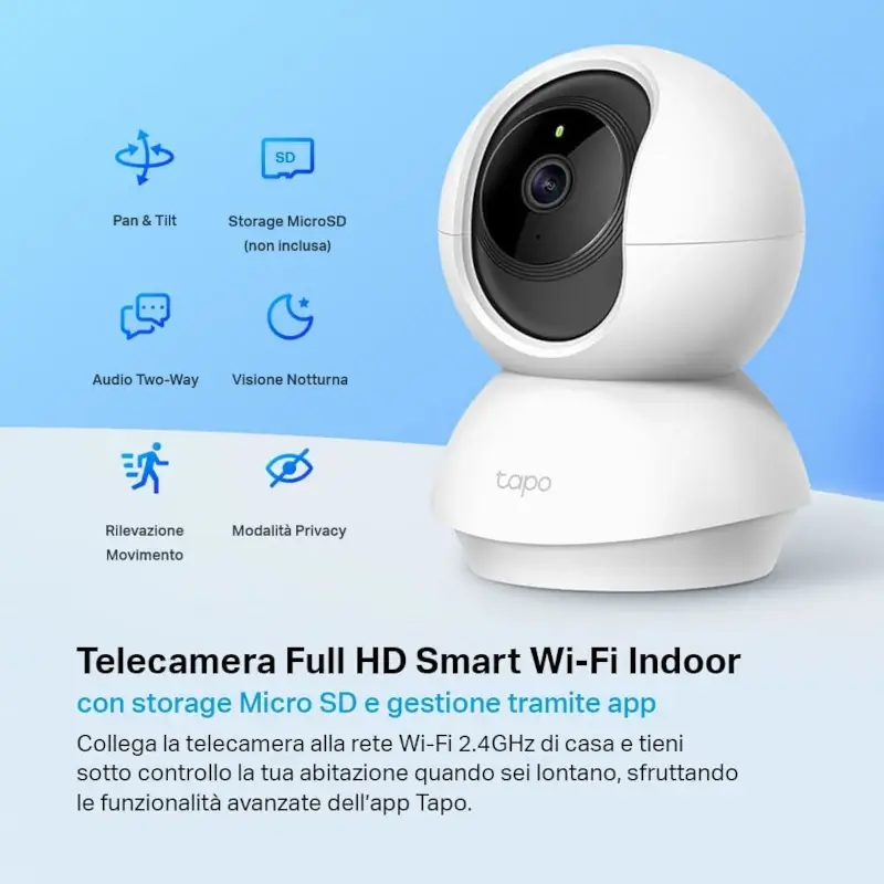 Monitorare i tuoi animali domestici tramite Tapo C200 telecamera indoor.