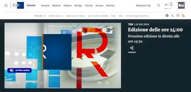 Da computer puoi guardare il TGR tramite il sito di RaiNews e trovi il link diretto nel capitolo in link diretti.