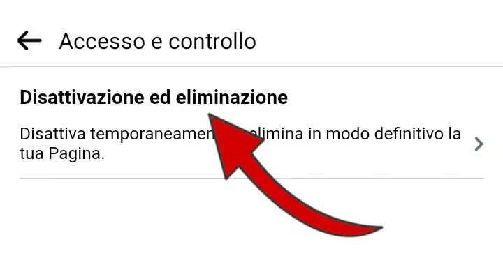 Poi clicca su disattivazione ed eliminazione.