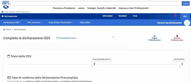 Passaggio 3 Ora devi confermare o modificare i dati precompilati inseriti nell'ISEE.