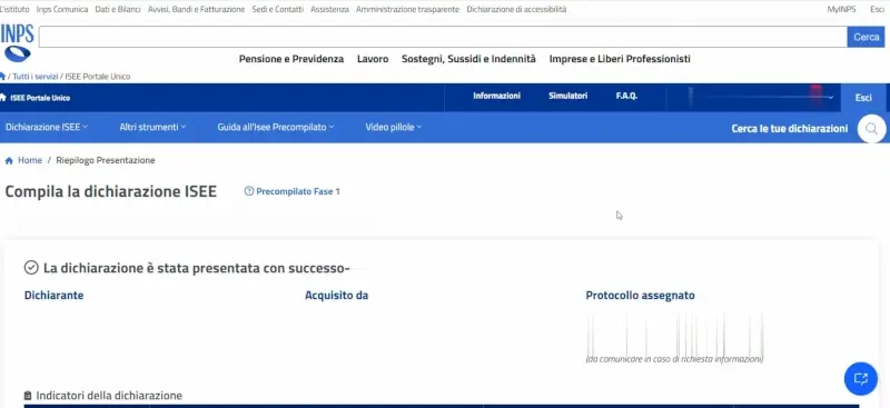 Passaggio 31 Ecco che la dichiarazione per ottenere l'ISEE è stata presentata, e verrà assegnato un numero di protocollo.