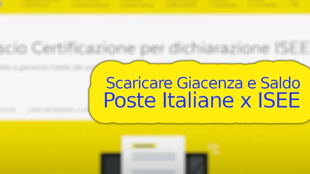 Come scaricare Giacenza Media e Saldo Poste Italiane